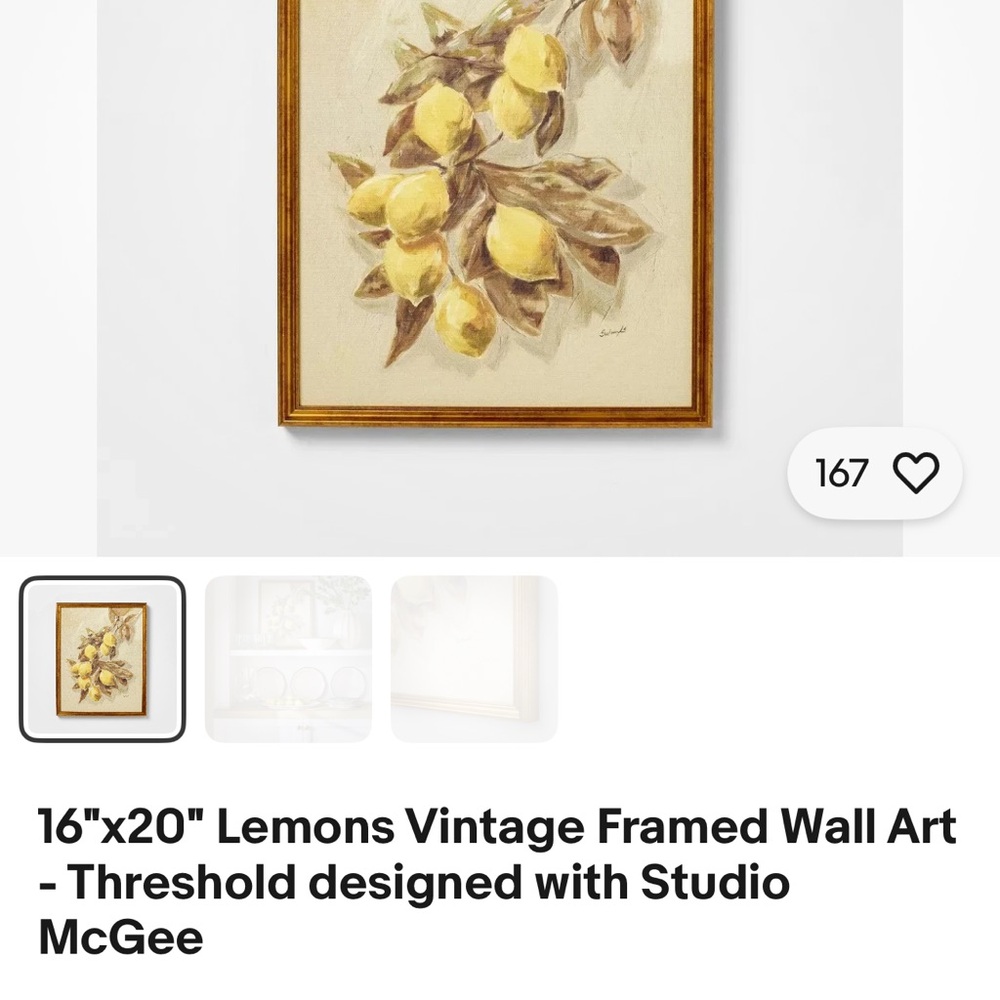 16"x20" Lemons Vintage Framed Wall Art - Picture 4 of 9